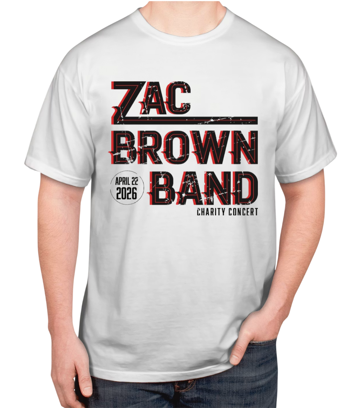 Zac Brown Band White Tee